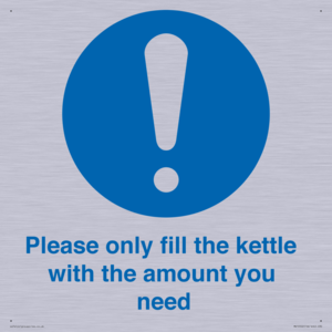 Please only fill the kettle with the amount you need